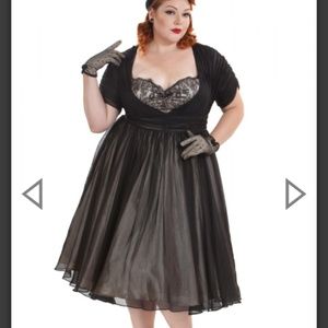 Tatyana Black Overlay Lace Dress - Cafe Noir
